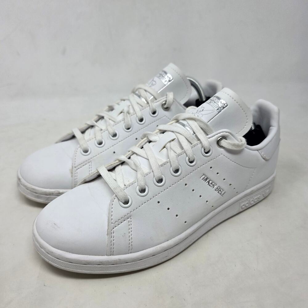 Adidas Stan Smith Disney Peter Pan Tinker Bell white sneakers kids size 6Y